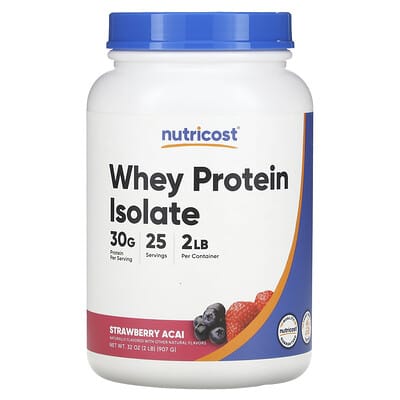 Nutricost изолят сывороточного протеина, клубника асаи, 2 lb (907 g)