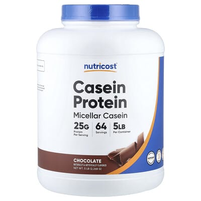 Казеиновый протеин Nutricost, шоколад, 5 lb (2,268 g)