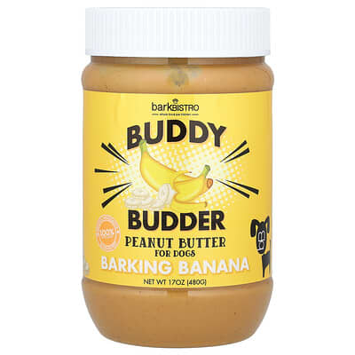 Лакомство для собак Bark Bistro Buddy Budder Peanut Butter Barking Banana 17 oz (480 g)