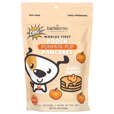 Bark Bistro лакомство для собак Pooch Pancakes, Pumpkin Pup, 14 oz (396 g)