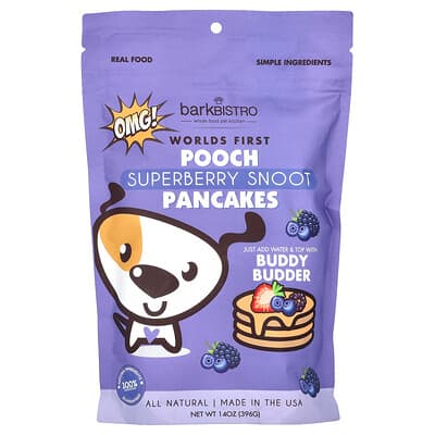 Лакомство для собак Bark Bistro Worlds First Pooch Pancakes, Superberry Snoot, 14 oz (396 g)