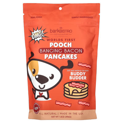 Bark Bistro лакомство для собак Pooch Pancakes, Banging Bacon, 14 oz (396 g)