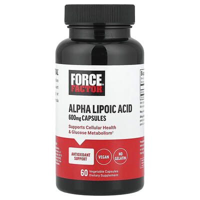 Альфа-липоевая кислота, 600 mg, 60 растительных капсул
