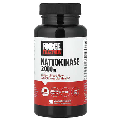 Force Factor Nattokinase, 2,000 FU, 90 растительных капсул