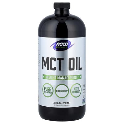 MCT масло для спорта, без вкуса, 32 fl oz (946 ml)