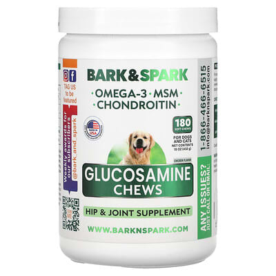 Glucosamine Chews, For Dogs and Cats, Chicken , 180 Soft Chews, 15 oz (432 g)