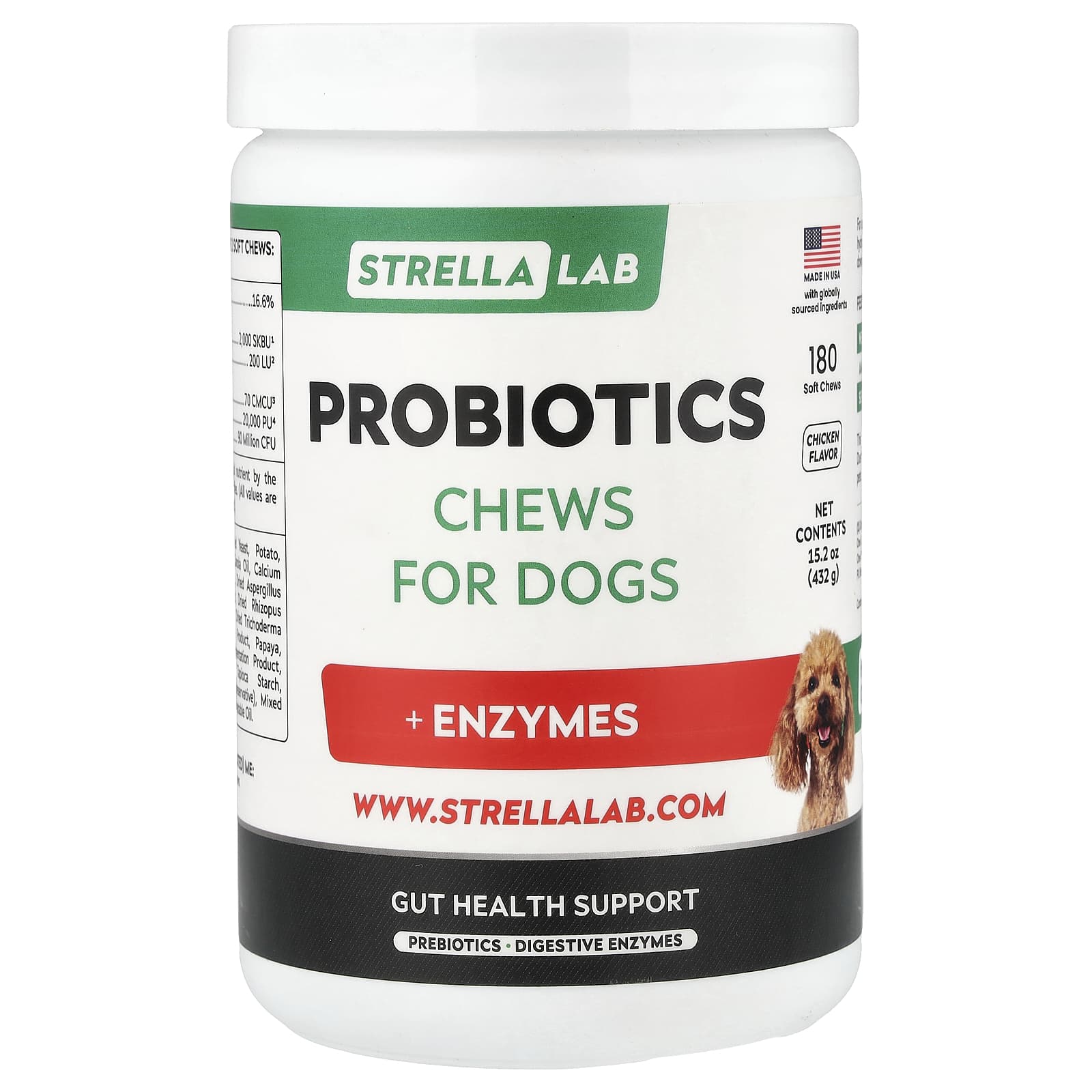 Probiotics Chews, For Dogs, Chicken, 180 Soft Chews, 15.2 oz (432 g)