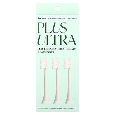 Eco-Friendly Brush Heads, Soft, 3 Pack