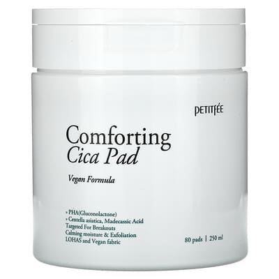 Petitfee успокаивающие Cica Pad, 80 штук, 8.45 fl oz (250 ml)