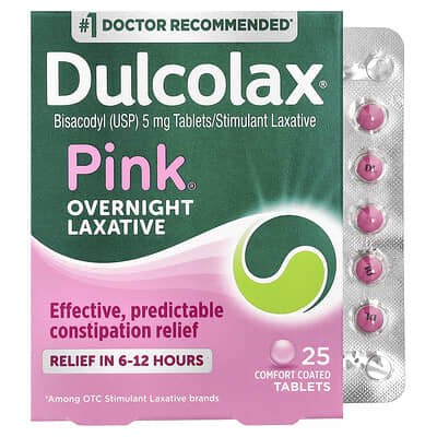Dulcolax Pink® слабительное на ночь, 5 mg, 25 таблеток с покрытием