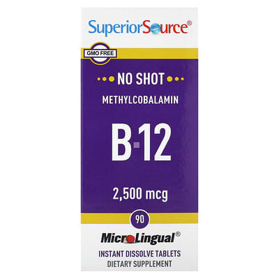 Methylcobalamin B-12, 2,500 mcg, 90 MicroLingual® Instant Dissolve Tablets
