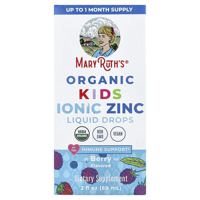 MaryRuth's Organic Детский жидкий цинк, 4+ лет, Berry, 2 fl oz (60 ml)