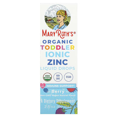 Органические жидкие капли ионного цинка для малышей, 1-3 года, Berry, 2 fl oz (60 ml)