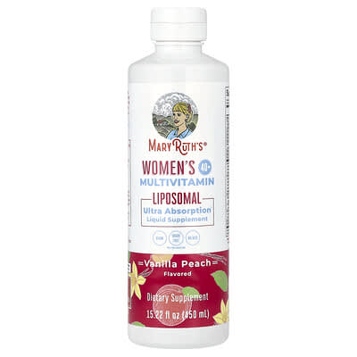 MaryRuth's Женские мультивитамины 40+, Vanilla Peach, 15.22 fl oz (450 ml)
