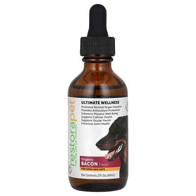 Универсальное средство RestoraPet Ultimate Wellness For Dogs and Cats, Organic Bacon, 2 fl oz (60 ml)