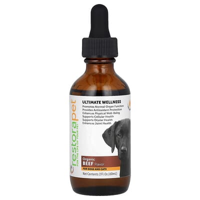 Ultimate Wellness для собак и кошек, органическая говядина, 2 fl oz