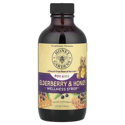 Детский сироп Wellness, Elderberry & Honey, 4 fl oz (118 ml)