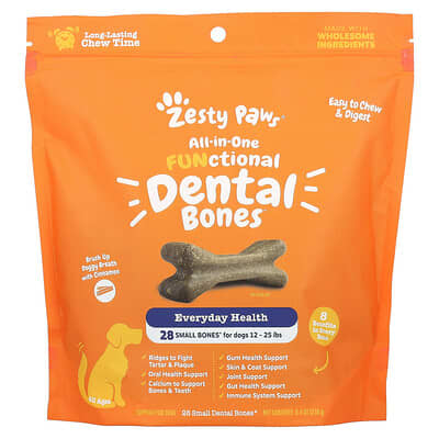 All-In-One  Functional Dental Bones, For Dogs, All Ages, Cinnamon, 28 Small Dental Bones, 8.4 oz (238 g)