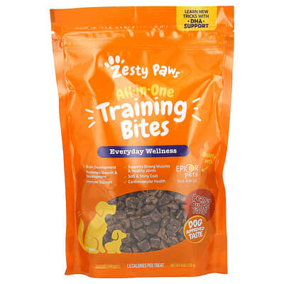 Zesty Paws лакомства для тренировок для собак, арахисовое масло, 8 oz (226 g)