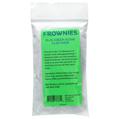 Очищающая маска для лица Frownies Blue Green Algae Clay Beauty Mask, 45 g