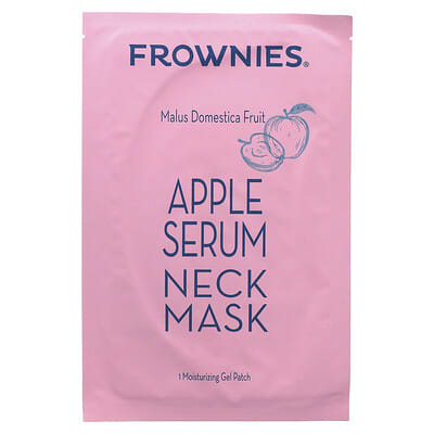 Frownies маска для красоты шеи Apple Serum, 1 гелевая маска