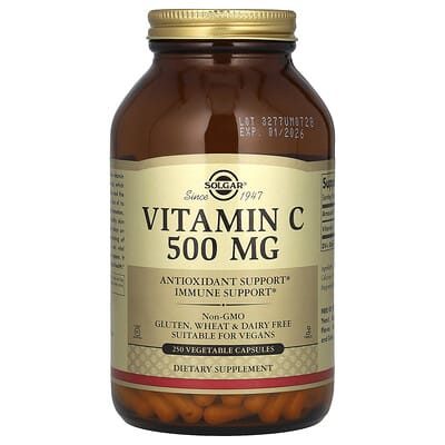 Витамин C, 500 mg, 250 растительных капсул