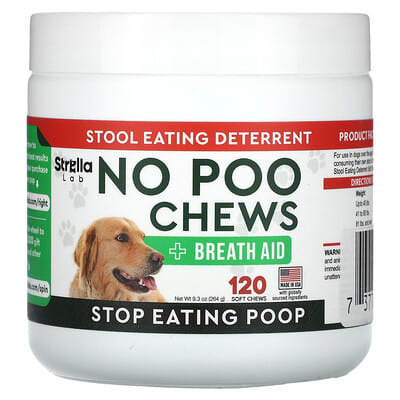 Лакомства No Poo Chews для собак и кошек, 120 штук, 9.3 oz