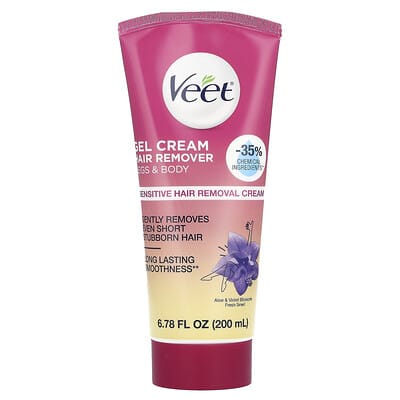 Veet гель-крем для удаления волос, Aloe & Violet Blossom, 6.78 fl oz (200 ml)