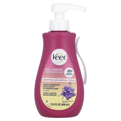 Крем для удаления волос Veet Gel Cream Hair Remover, Sensitive, Aloe & Violet Blossom Fresh Smell, 13.5 fl oz (400 ml)
