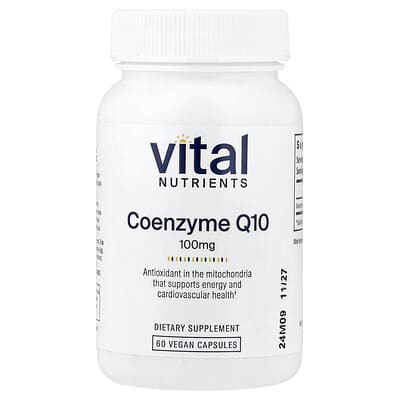 Coenzyme Q10, 100 mg, 60 веганских капсул