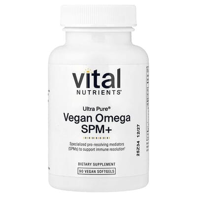 Vital Nutrients Ultra Pure®, веганская Омега SPM+, 90 веганских мягких капсул