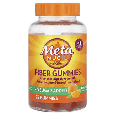 Желейные конфеты Metamucil Fiber Gummies, апельсин, 72 шт