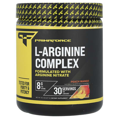 Primaforce L-Arginine Complex, персик-манго, 8.5 oz (237 g)