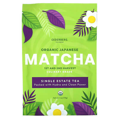 Органический порошок японского чая матча, 4 oz (113 g)
