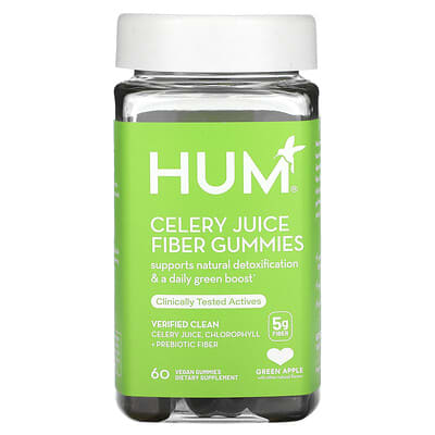 Желейные витамины Celery Juice Fiber, Green Apple, 5 g, 60 шт