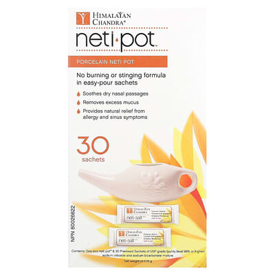 Фарфоровый сосуд Neti Pot с солью, 2.16 g