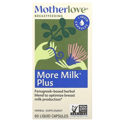 Motherlove Для грудного вскармливания, More Milk Plus, 60 капсул