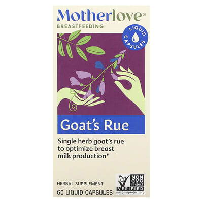 Motherlove Goat's Rue, 60 жидких капсул (525 мг на капсулу) для кормления грудью
