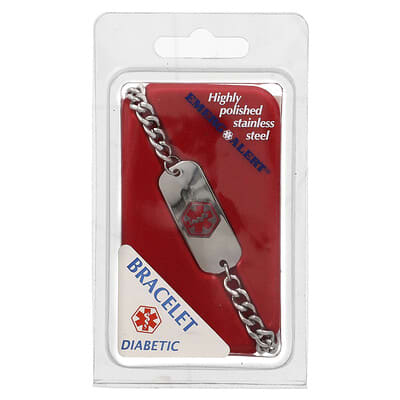 Medical Bracelet, Diabetic, 1 Count