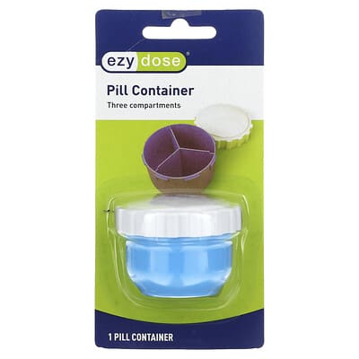Pill Container, Three Compartments, 1 Count