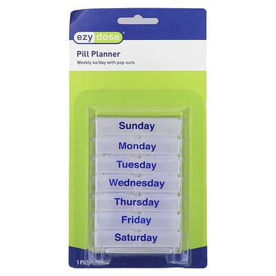 Органайзер для таблеток Pill Planner, Weekly 4X Day, 1 Count