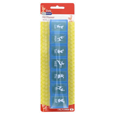 Еженедельный органайзер для таблеток Pets, XL, 1 шт
