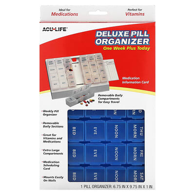 Ezy Dose One Week Plus Today Deluxe органайзер для таблеток, 1 шт