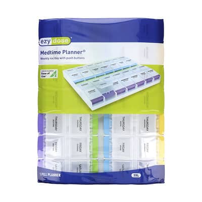 Планировщик Medtime с кнопками, 4 раза в день, 3XL, 1 шт