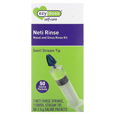 Self-Care, Neti Rinse, Nasal and Sinus Rinse Kit, 52 Piece Kit