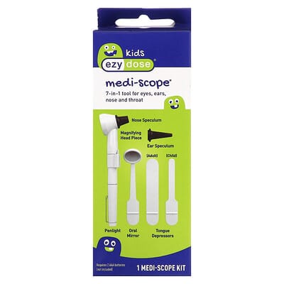 Kids, Medi-Scope 7-in-1 Tool For Eyes, Ears, Nose and Throat , 7 Piece Kit
