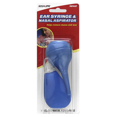 Ear Syringe & Nasal Aspirator, Infant, 2 Pieces