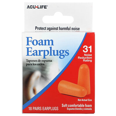 Беруши Foam Earplugs, 18 пар