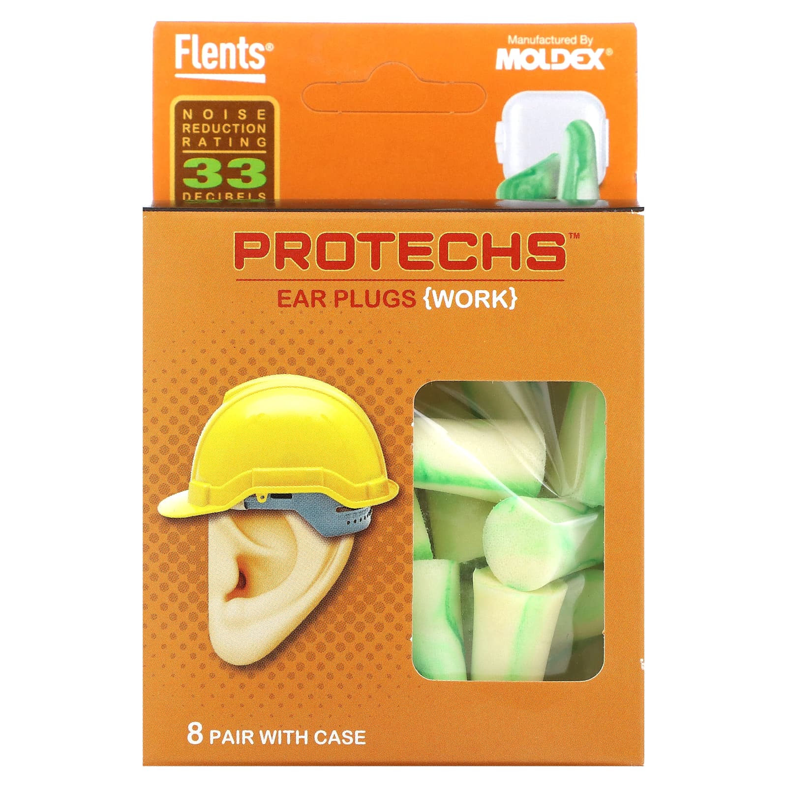 Protechs, беруши для работы, 8 пар с кейсом
