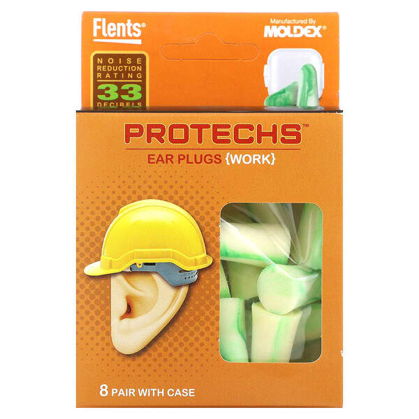 Protechs, беруши для работы, 8 пар с кейсом
